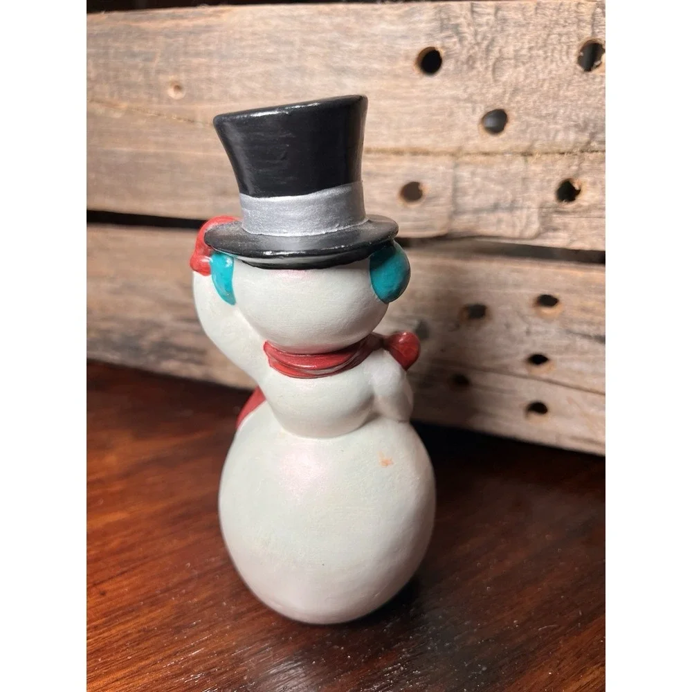 Vintage Ceramic Christmas Frosty Snowman Hand Painted‎ 6